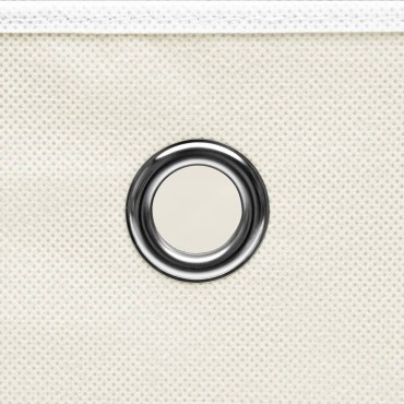 vidaXL Κουτιά Αποθήκευσης 4 τεμ. Λευκά 32 x 32 x 32 εκ. Υφασμάτινα