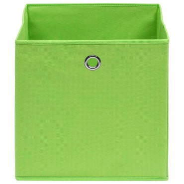 vidaXL Κουτιά Αποθήκευσης 4 τεμ. Πράσινα 32 x 32 x 32 εκ. Υφασμάτινα
