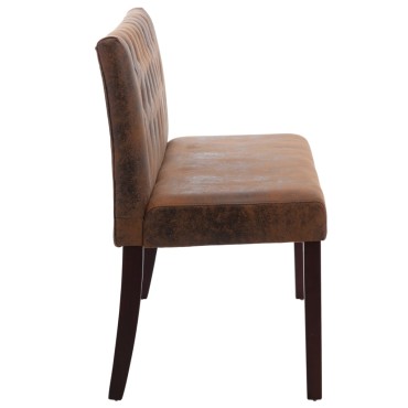 vidaXL Παγκάκι Καφέ από Συνθετικό Καστόρι 148,5x52x84,5cm 1 τεμ.