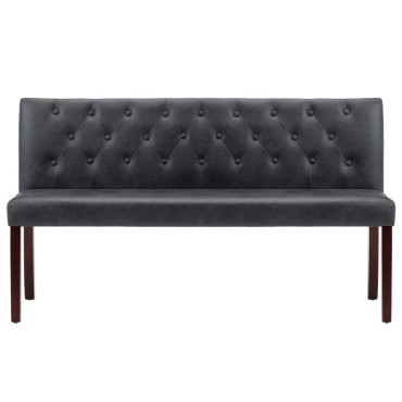 vidaXL Παγκάκι Γκρι από Συνθετικό Καστόρι 148,5x52x84,5cm 1 τεμ.