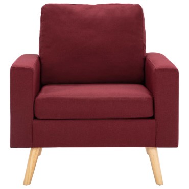 vidaXL Πολυθρόνα Μπορντό Υφασμάτινη 77x71x80cm 1 τεμ.