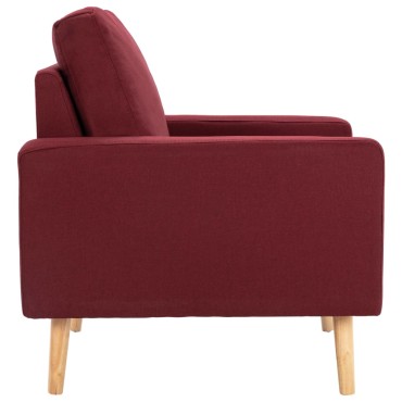 vidaXL Πολυθρόνα Μπορντό Υφασμάτινη 77x71x80cm 1 τεμ.