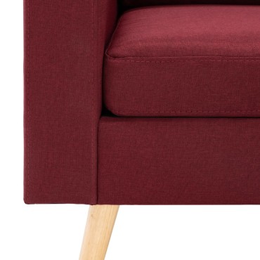 vidaXL Πολυθρόνα Μπορντό Υφασμάτινη 77x71x80cm 1 τεμ.
