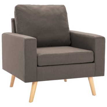 vidaXL Πολυθρόνα Taupe Υφασμάτινη 77x71x80cm 1 τεμ.