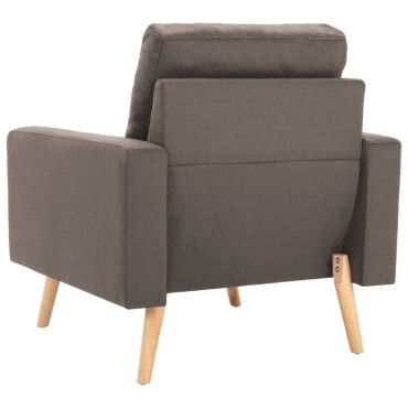 vidaXL Πολυθρόνα Taupe Υφασμάτινη 77x71x80cm 1 τεμ.