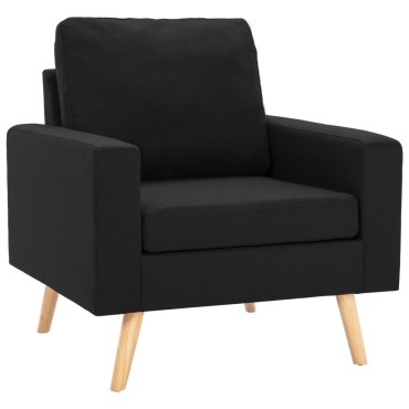 vidaXL Πολυθρόνα Μαύρη Υφασμάτινη 77x71x80cm 1 τεμ.