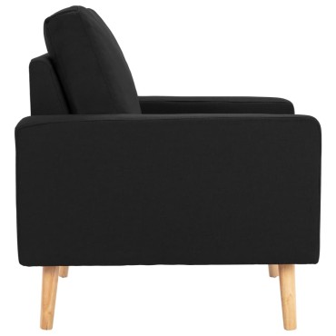 vidaXL Πολυθρόνα Μαύρη Υφασμάτινη 77x71x80cm 1 τεμ.