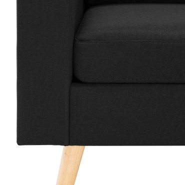 vidaXL Πολυθρόνα Μαύρη Υφασμάτινη 77x71x80cm 1 τεμ.