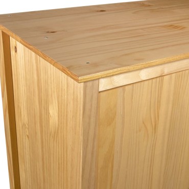 vidaXL Ντουλάπα Hill Δίφυλλη 89x50x170cm Μασίφ Ξύλο Πεύκου 1 τεμ.