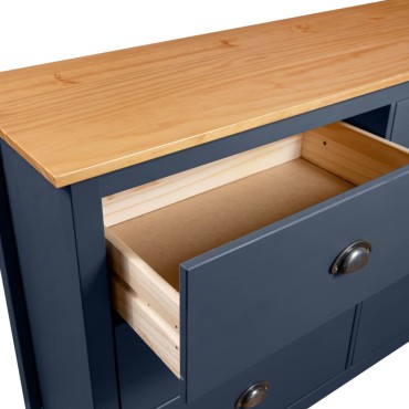 vidaXL Μπουφές Hill Γκρι 125x40x80cm από Μασίφ Ξύλο Πεύκου 1 τεμ.
