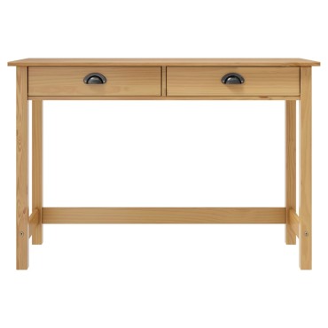 vidaXL Κονσόλα Hill Γκρι 2 Συρτάρια 110x45x74cm από Μασίφ Ξύλο Πεύκου 1 τεμ.