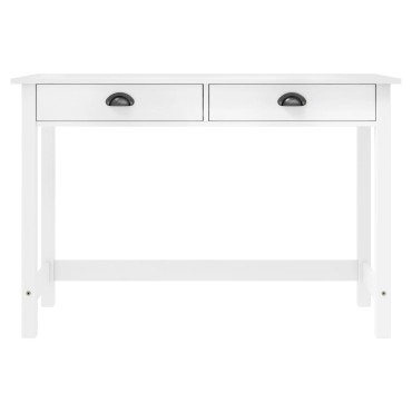 vidaXL Κονσόλα Hill Γκρι 2 Συρτάρια 110x45x74cm από Μασίφ Ξύλο Πεύκου 1 τεμ.