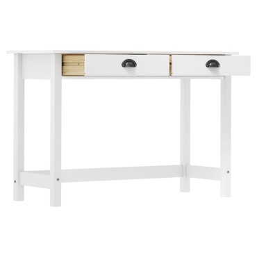 vidaXL Κονσόλα Hill Γκρι 2 Συρτάρια 110x45x74cm από Μασίφ Ξύλο Πεύκου 1 τεμ.