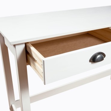 vidaXL Κονσόλα Hill Γκρι 2 Συρτάρια 110x45x74cm από Μασίφ Ξύλο Πεύκου 1 τεμ.