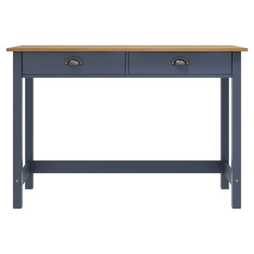 vidaXL Κονσόλα Hill Γκρι 2 Συρτάρια Γκρι 110x45x74cm Μασίφ Ξύλο Πεύκου 1 τεμ.