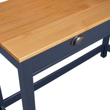 vidaXL Κονσόλα Hill Γκρι 2 Συρτάρια Γκρι 110x45x74cm Μασίφ Ξύλο Πεύκου 1 τεμ.