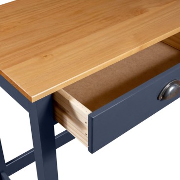 vidaXL Κονσόλα Hill Γκρι 2 Συρτάρια Γκρι 110x45x74cm Μασίφ Ξύλο Πεύκου 1 τεμ.