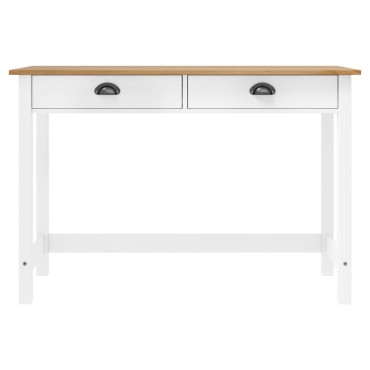 vidaXL Κονσόλα Hill Γκρι 2 Συρτάρια 110x45x74cm από Μασίφ Ξύλο Πεύκου 1 τεμ.