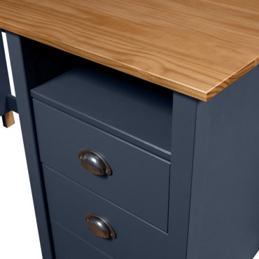 vidaXL Γραφείο Hill Γκρι 150x50x74cm από Μασίφ Ξύλο Πεύκου 1 τεμ.