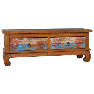 vidaXL Έπιπλο Τηλεόρασης 110x35x40cm από Ανακυκλωμένο Ξύλο Teak
