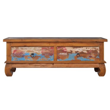 vidaXL Έπιπλο Τηλεόρασης 110x35x40cm από Ανακυκλωμένο Ξύλο Teak