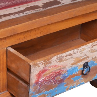vidaXL Έπιπλο Τηλεόρασης 110x35x40cm από Ανακυκλωμένο Ξύλο Teak