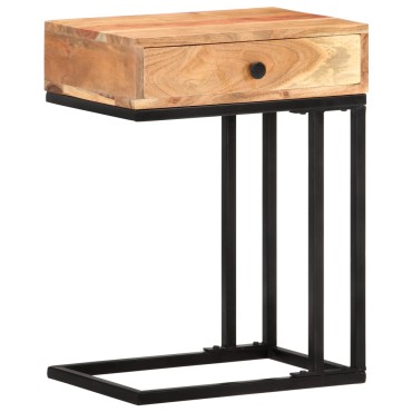 vidaXL Τραπεζάκι Βοηθητικό Σχήμα «U» 45x30x61cm Μασίφ Ξύλο Ακακίας 1 τεμ.