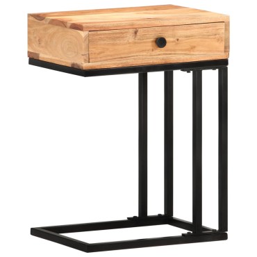 vidaXL Τραπεζάκι Βοηθητικό Σχήμα «U» 45x30x61cm Μασίφ Ξύλο Ακακίας 1 τεμ.