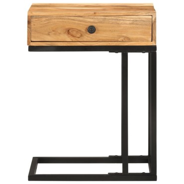 vidaXL Τραπεζάκι Βοηθητικό Σχήμα «U» 45x30x61cm Μασίφ Ξύλο Ακακίας 1 τεμ.