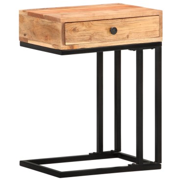 vidaXL Τραπεζάκι Βοηθητικό Σχήμα «U» 45x30x61cm Μασίφ Ξύλο Ακακίας 1 τεμ.