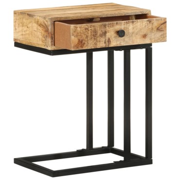 vidaXL Τραπεζάκι Βοηθητικό Σχήμα «U» 45x30x61cm Μασίφ Ξύλο Μάνγκο 1 τεμ.