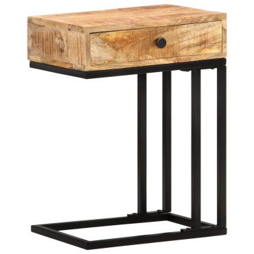 vidaXL Τραπεζάκι Βοηθητικό Σχήμα «U» 45x30x61cm Μασίφ Ξύλο Μάνγκο 1 τεμ.