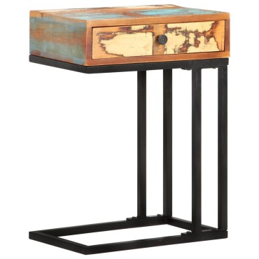 vidaXL Τραπεζάκι Βοηθητικό Σχήμα «U» 45x30x61cm Μασίφ Ανακυκλ. Ξύλο 1 τεμ.