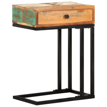 vidaXL Τραπεζάκι Βοηθητικό Σχήμα «U» 45x30x61cm Μασίφ Ανακυκλ. Ξύλο 1 τεμ.
