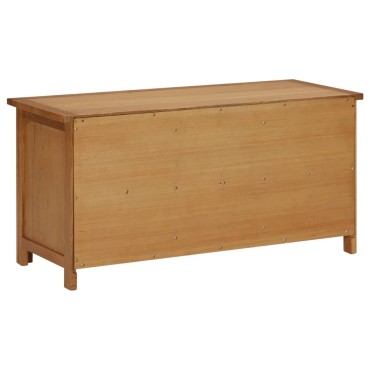 vidaXL Παπουτσοθήκη 90x37x45cm από Μασίφ Ξύλο Δρυός