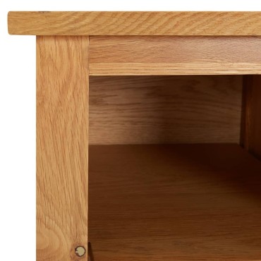 vidaXL Παπουτσοθήκη 90x37x45cm από Μασίφ Ξύλο Δρυός