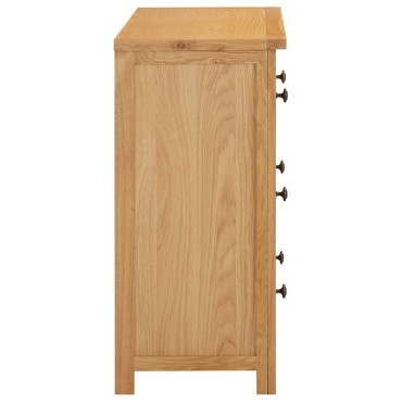 vidaXL Συρταριέρα 80x35x75cm από Μασίφ Ξύλο Δρυός 1 τεμ.