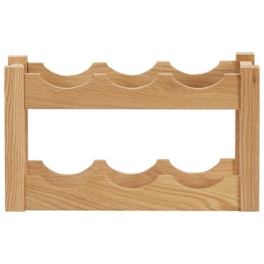 vidaXL Κάβα Κρασιών για 6 Φιάλες 37x21x21cm από Μασίφ Ξύλο Δρυός 1 τεμ.
