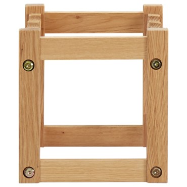 vidaXL Κάβα Κρασιών για 6 Φιάλες 37x21x21cm από Μασίφ Ξύλο Δρυός 1 τεμ.