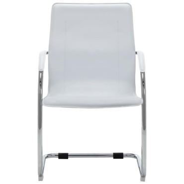vidaXL Καρέκλα Γραφείου «Πρόβολος» Λευκή από Συνθετικό Δέρμα 49x43cm 1 τεμ.