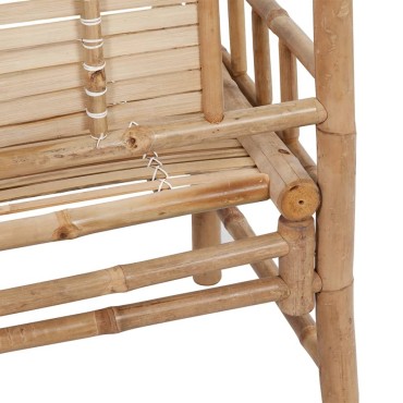 vidaXL Παγκάκι Κήπου από Μπαμπού με Μαξιλάρι 120x55x90cm 1 τεμ.