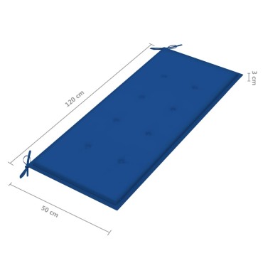 vidaXL Παγκάκι Κήπου από Μπαμπού με Μαξιλάρι 120x55x90cm 1 τεμ.