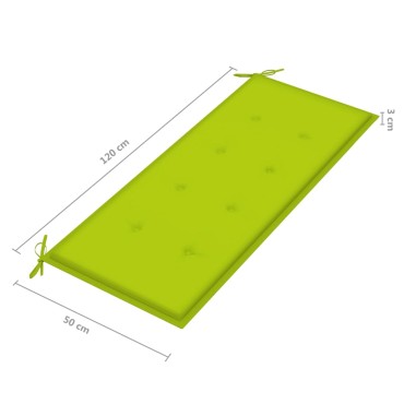 vidaXL Παγκάκι Κήπου από Μπαμπού με Μαξιλάρι 120x55x90cm 1 τεμ.