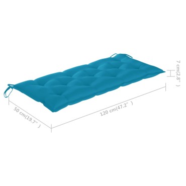 vidaXL Παγκάκι Κήπου από Μπαμπού με Μαξιλάρι 120x55x90cm 1 τεμ.
