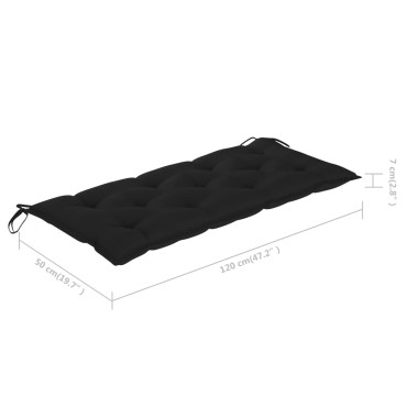 vidaXL Παγκάκι Κήπου από Μπαμπού με Μαξιλάρι 120x55x90cm 1 τεμ.