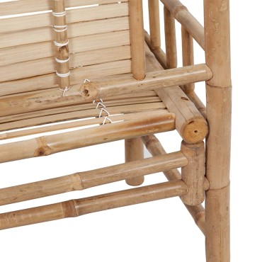 vidaXL Παγκάκι Κήπου από Μπαμπού με Μαξιλάρι 120x55x90cm 1 τεμ.