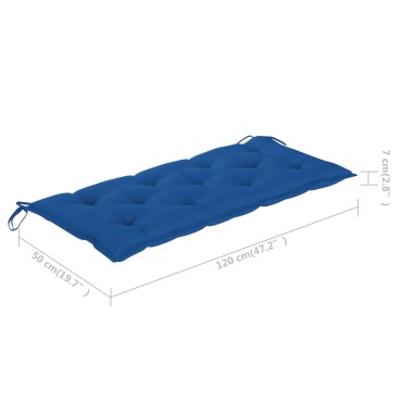 vidaXL Παγκάκι Κήπου από Μπαμπού με Μαξιλάρι 120x55x90cm 1 τεμ.