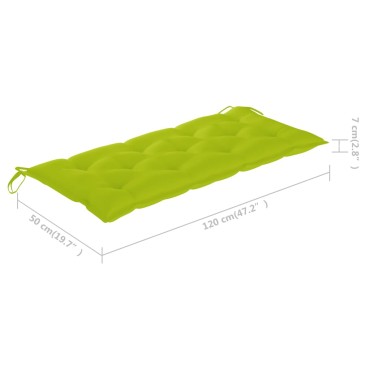 vidaXL Παγκάκι Κήπου από Μπαμπού με Μαξιλάρι 120x55x90cm 1 τεμ.