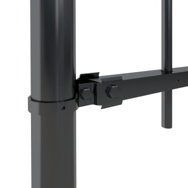 vidaXL Κάγκελα Περίφραξης με Λόγχες Μαύρα 5,1x1,5 μ. από Χάλυβα 510x200cm