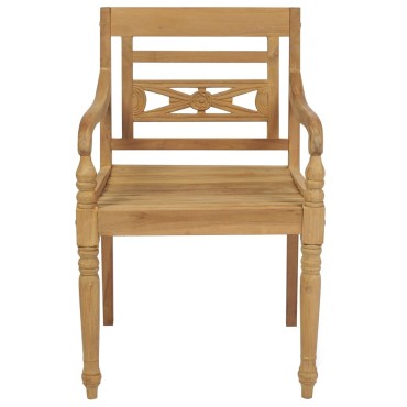 vidaXL Καρέκλες Batavia 8 τεμ. από Μασίφ Ξύλο Teak 55x51,5x84cm